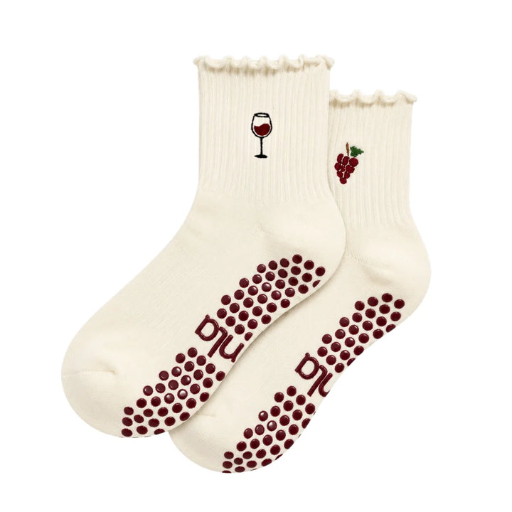 Cabernet Grip Socks