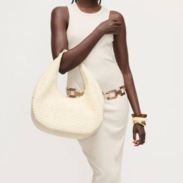 Zoey Woven Hobo Tote