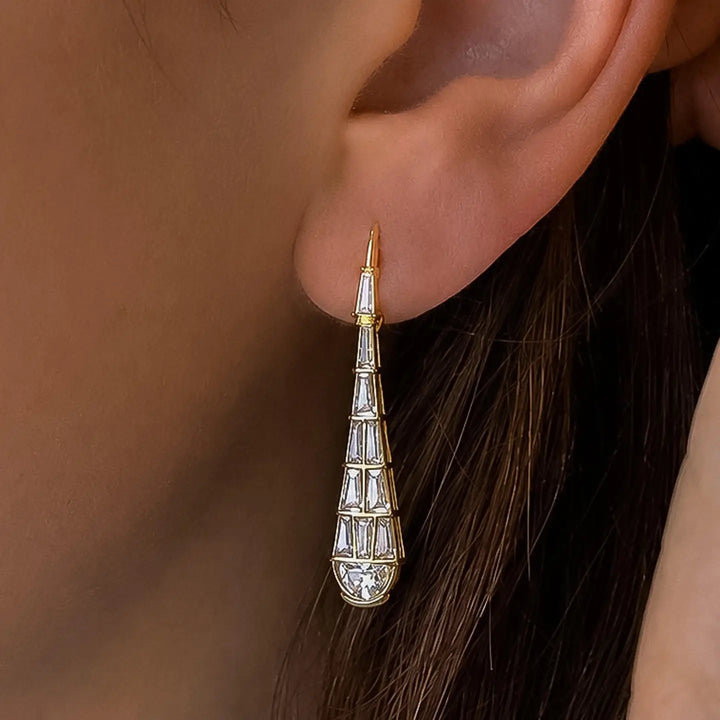Ronze Cz Serpent Earrings