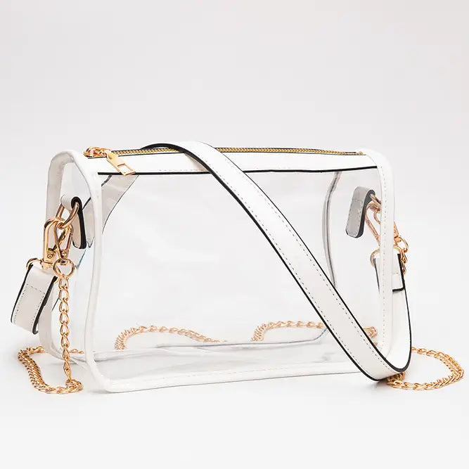 Clear Rectangle Stadium Crossbody Bag