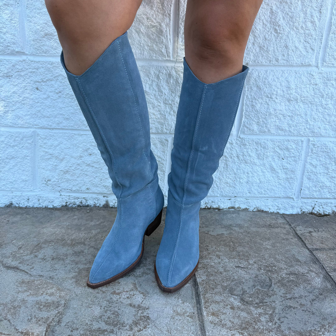 Free People Sway Low Azure Suede