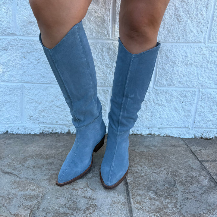 Free People Sway Low Azure Suede