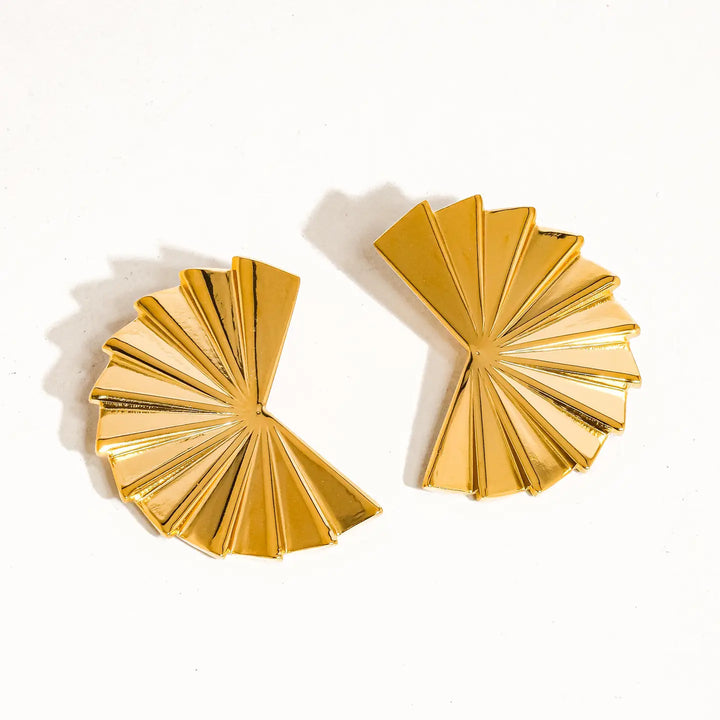 Soline Folded Fan Earring