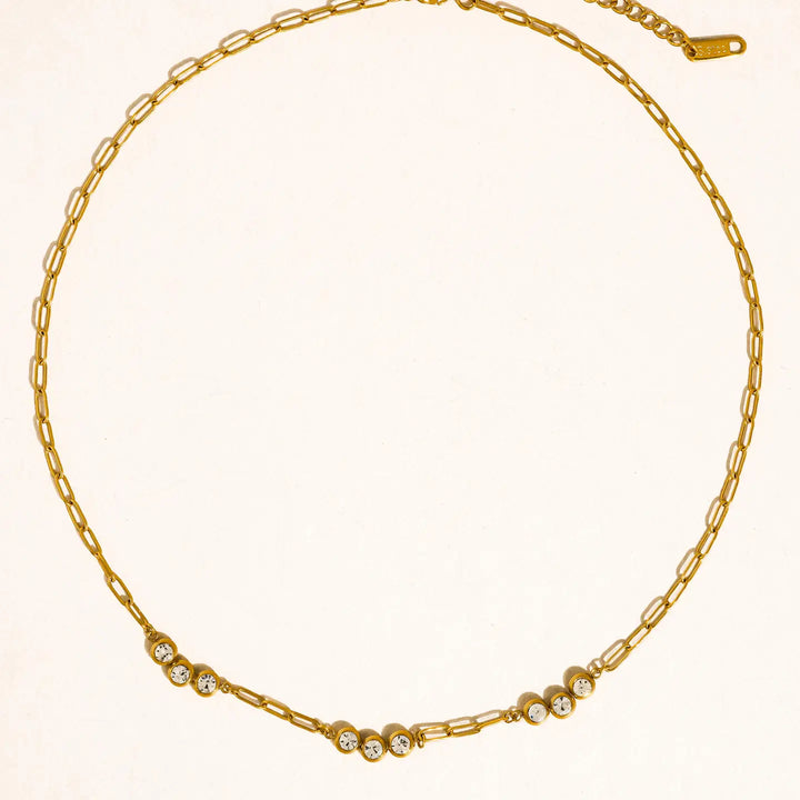 Éclaire Cz Station Chain Necklace