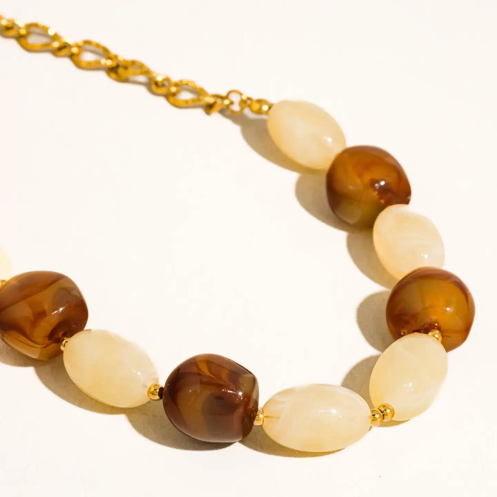 Palm Beaded Chain Necklace