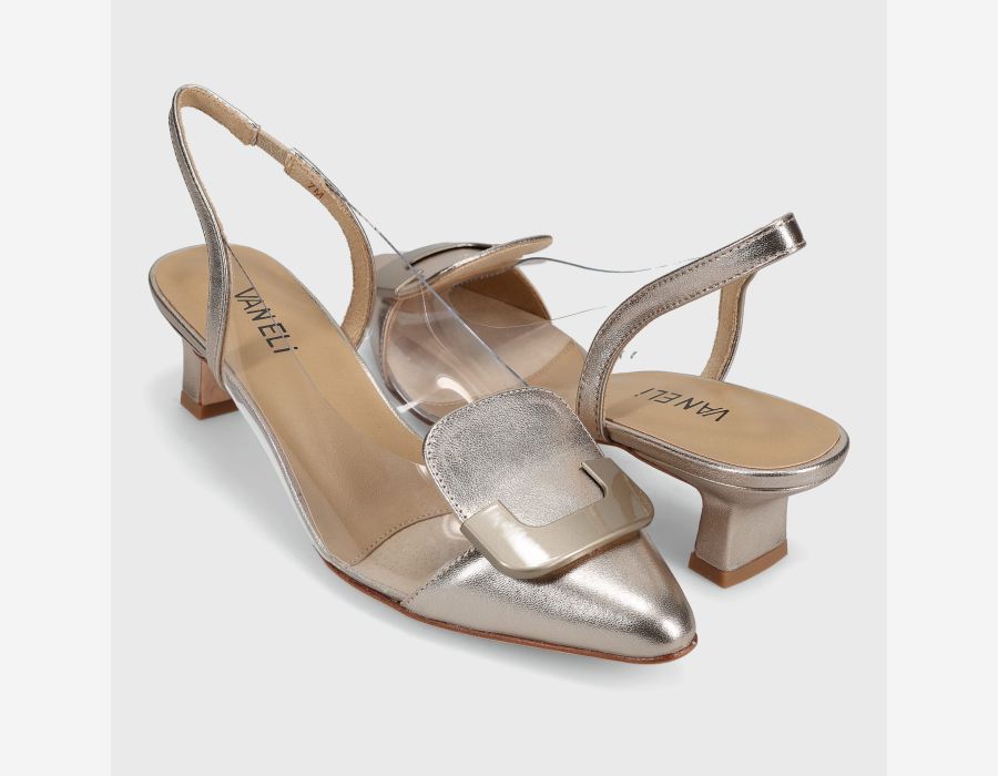 Vaneli Tamira Heels In Shell Mercury