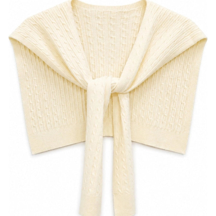 Nora Cable Knit Shoulder Wrap