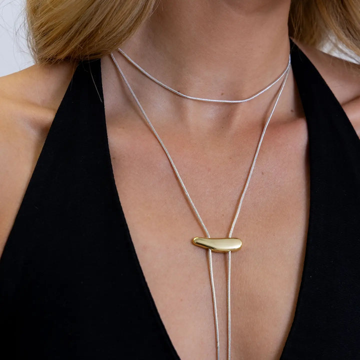 Sahira Two Tone Bolo Necklace