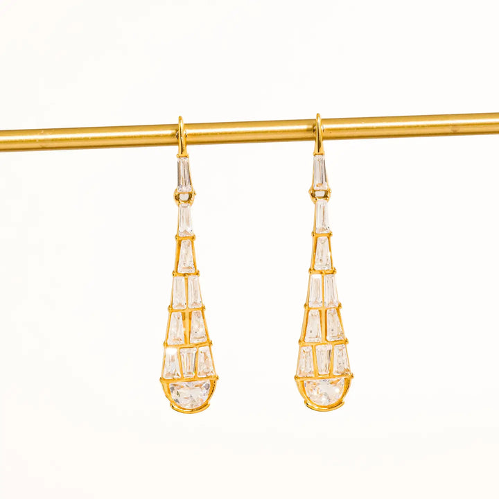 Ronze Cz Serpent Earrings