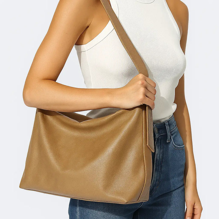 Ximena Slouchy Tote in Taupe