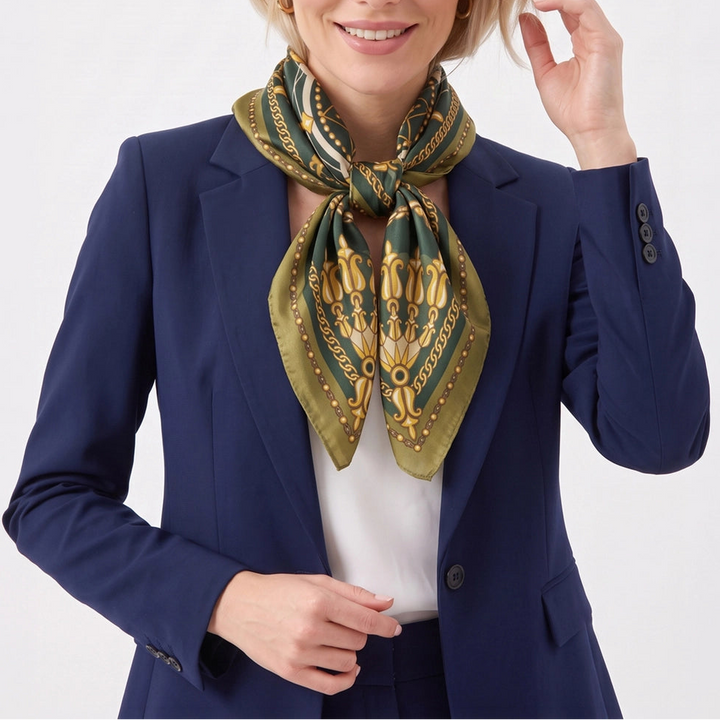 Gold Chain Compass Scarf
