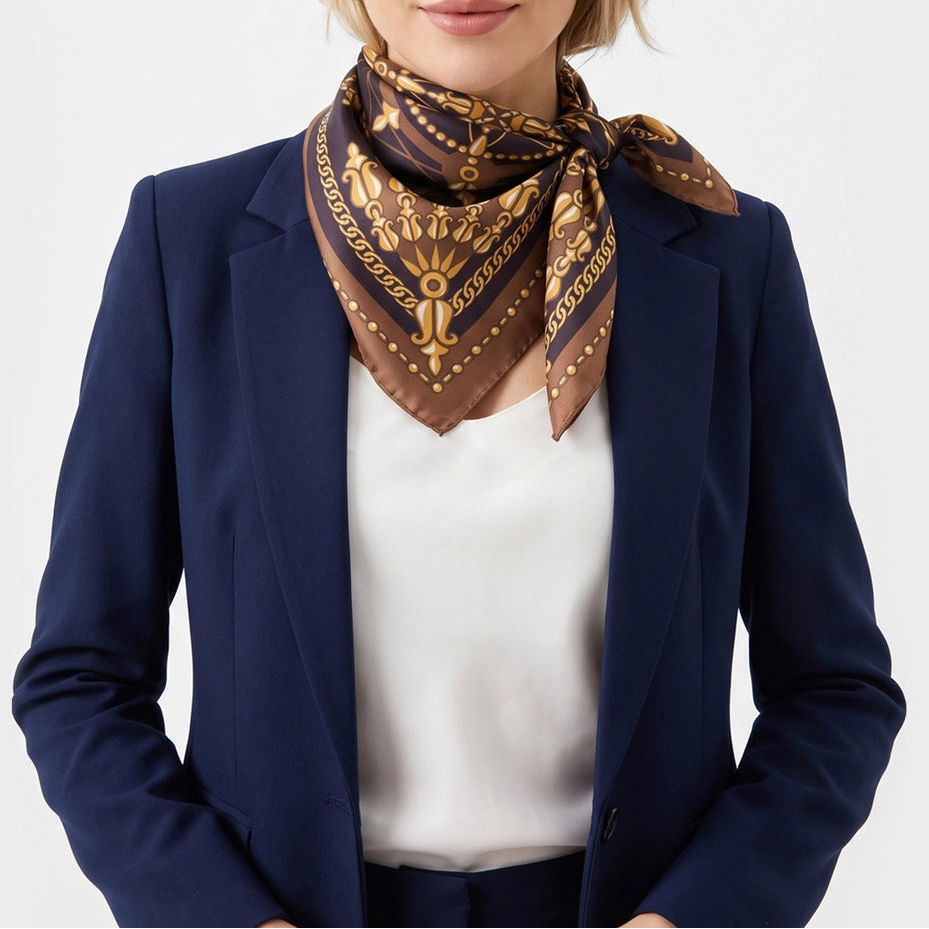 Gold Chain Compass Scarf