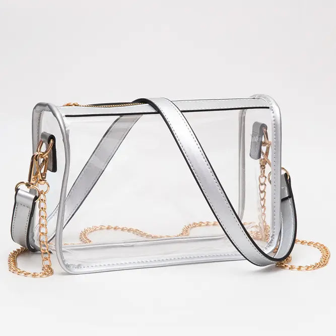 Clear Rectangle Stadium Crossbody Bag