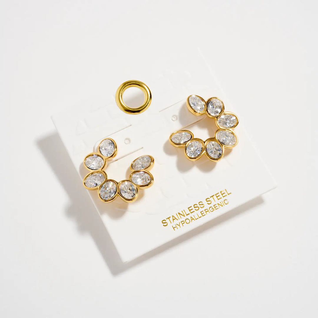 Cluster Hoop Earrings