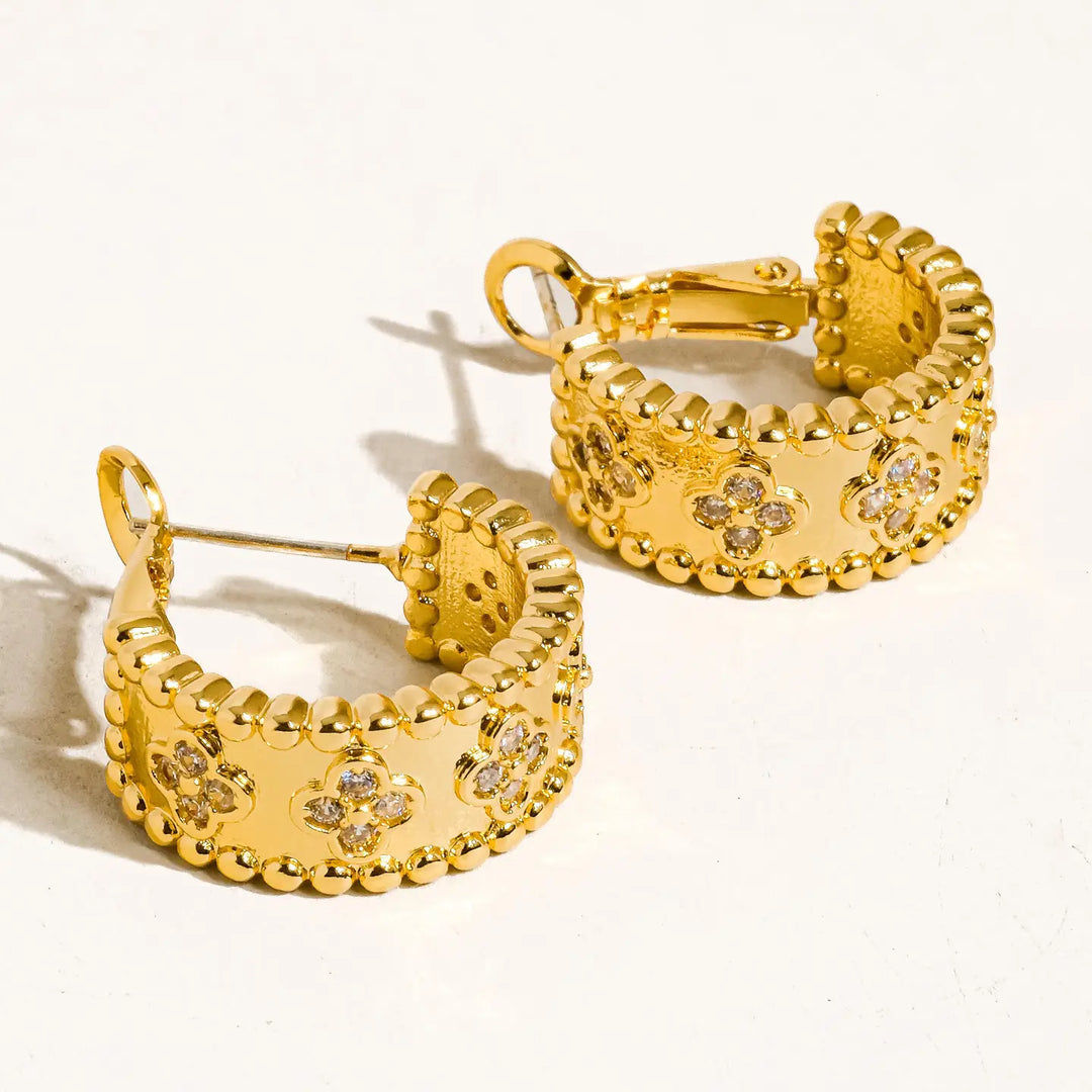 Ismaël Floral Hoop Earring