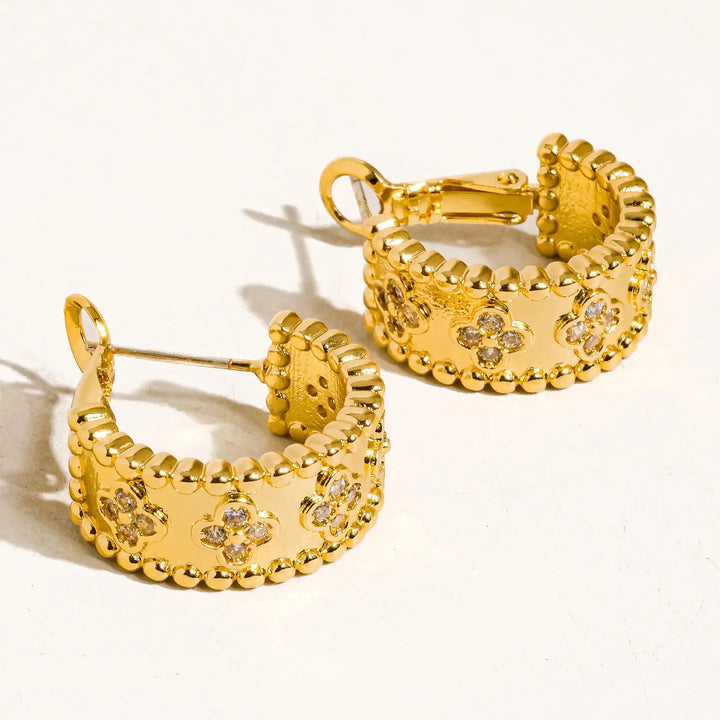 Ismaël Floral Hoop Earring