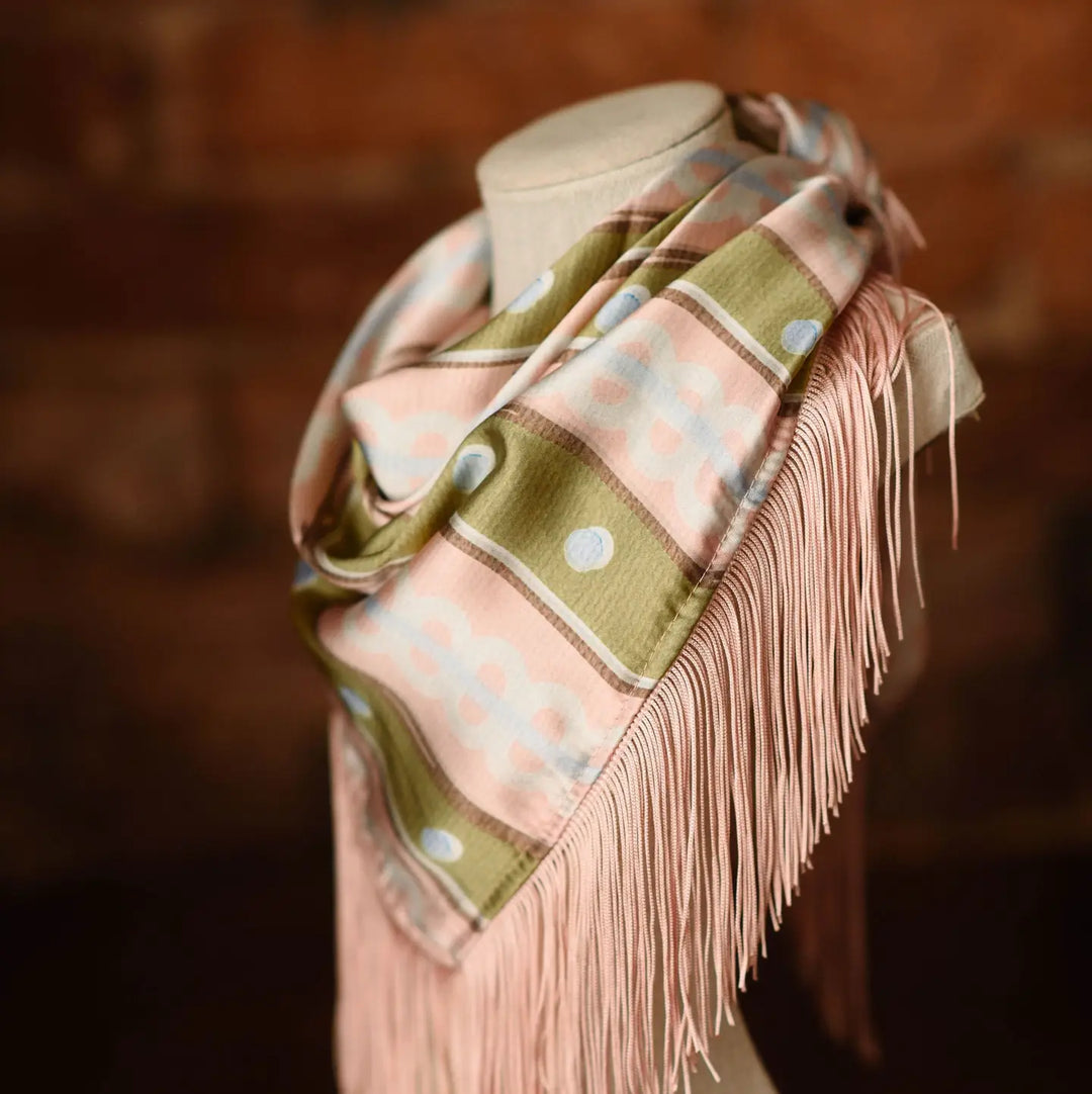 Dots & Stripes Fringe Scarf