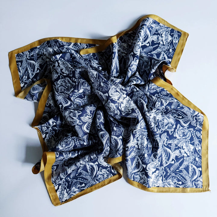 Rock N Rose Satin Scarf