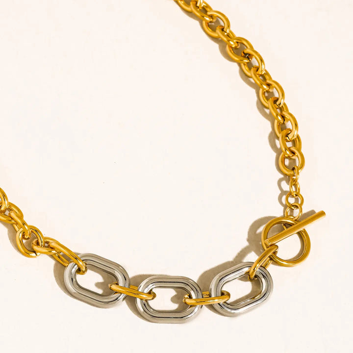 Lurette Two Tone Chain Necklace