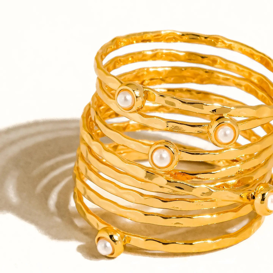 Vintage Multi-Band Pearl Ring