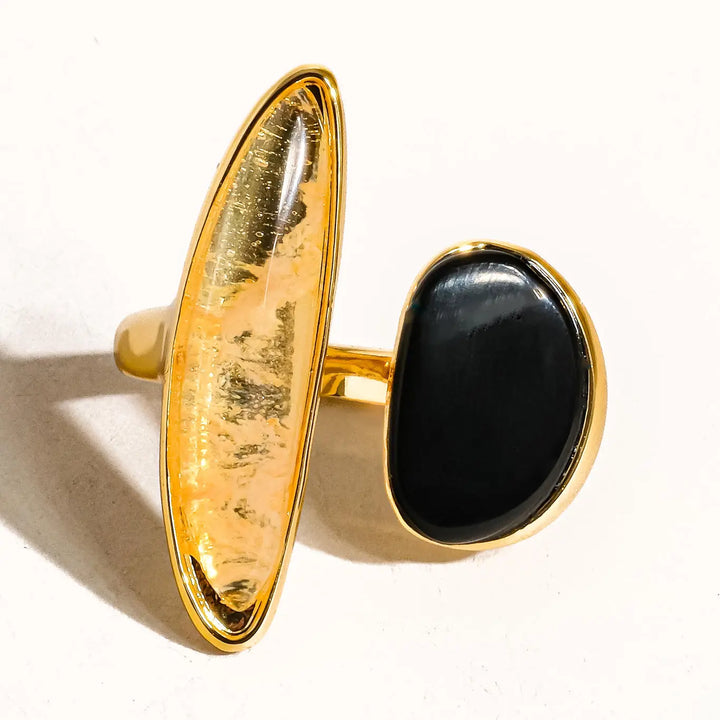 Christophe Black Agate Stone Ring