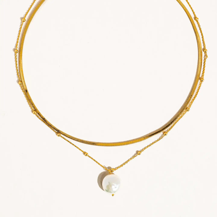 Bindi Layered Pearl Necklace