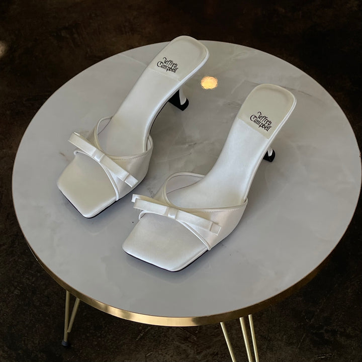 Jeffrey Campbell Sweet-On-U in White Satin