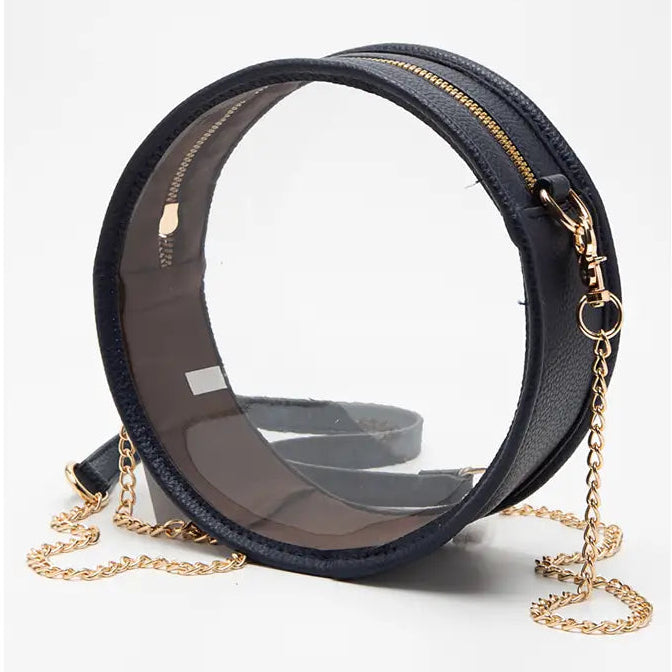 Clear Stadium Round Crossbody Handbag