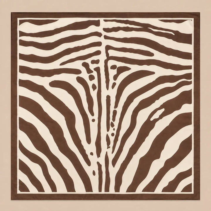 Large Vintage Zebra Print Scarf