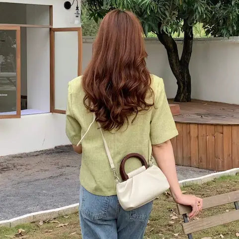 Wendy Wood Handle Crossbody