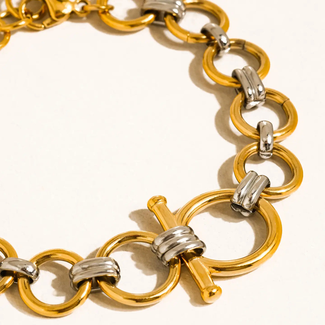 Céliane Two-Tone Link Bracelet