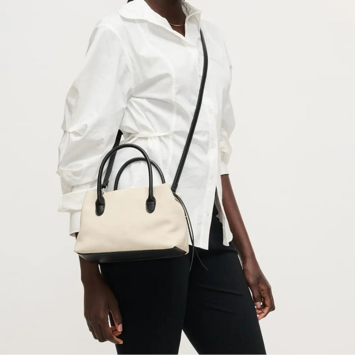 Logan Crossbody in Ivory/Black