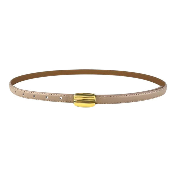 Wave Buckle Belt in Tan