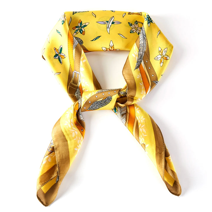 Feather and Belt Print Scarf