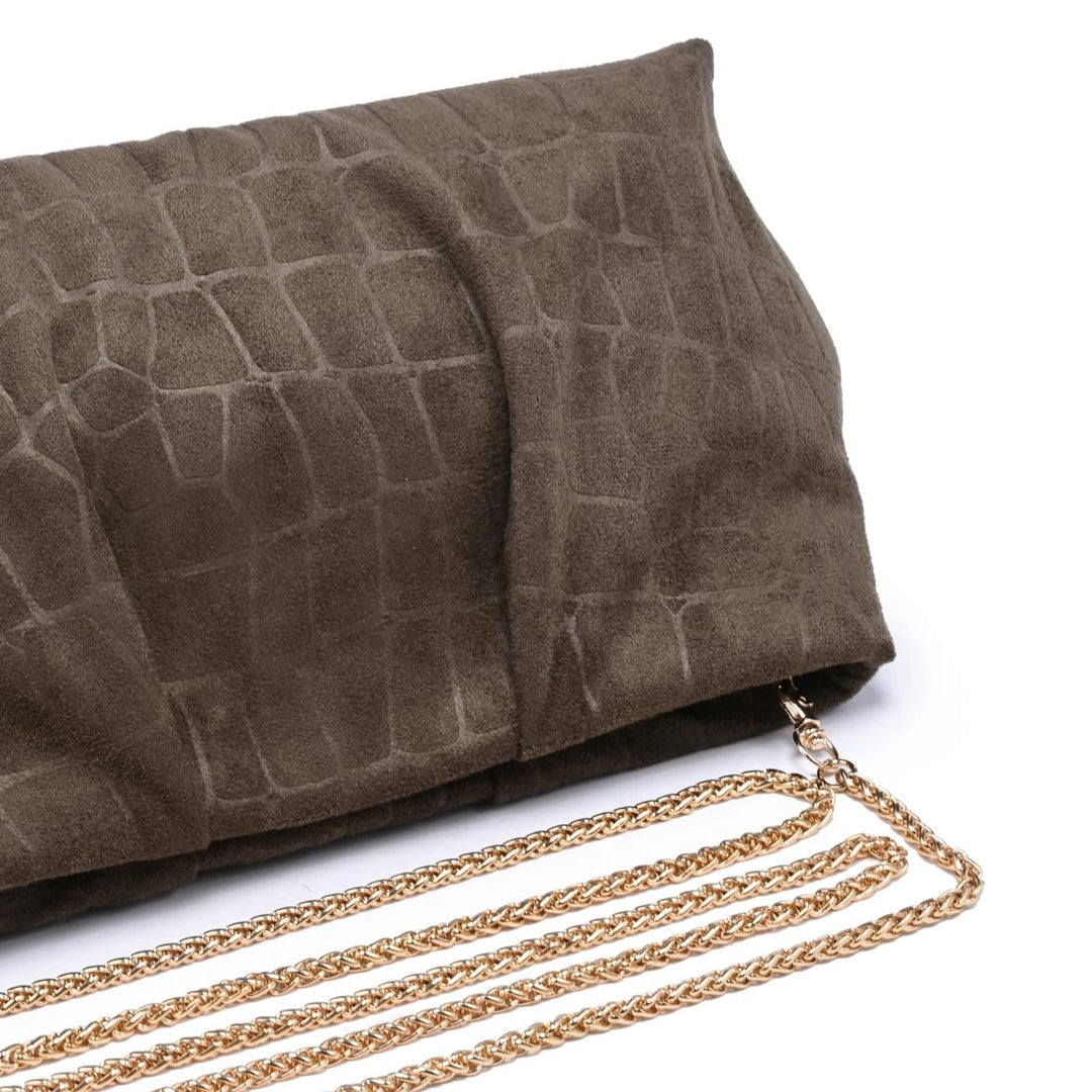 Elva Clutch in Olive