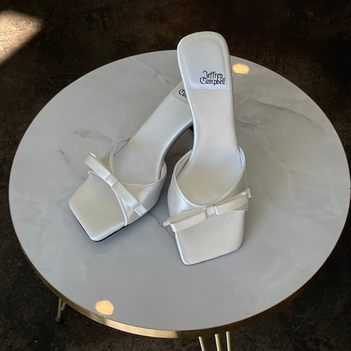 Jeffrey Campbell Sweet-On-U in White Satin