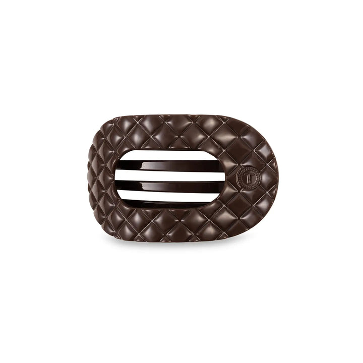 Teleties Quilted Flat Round Clip, SMALL