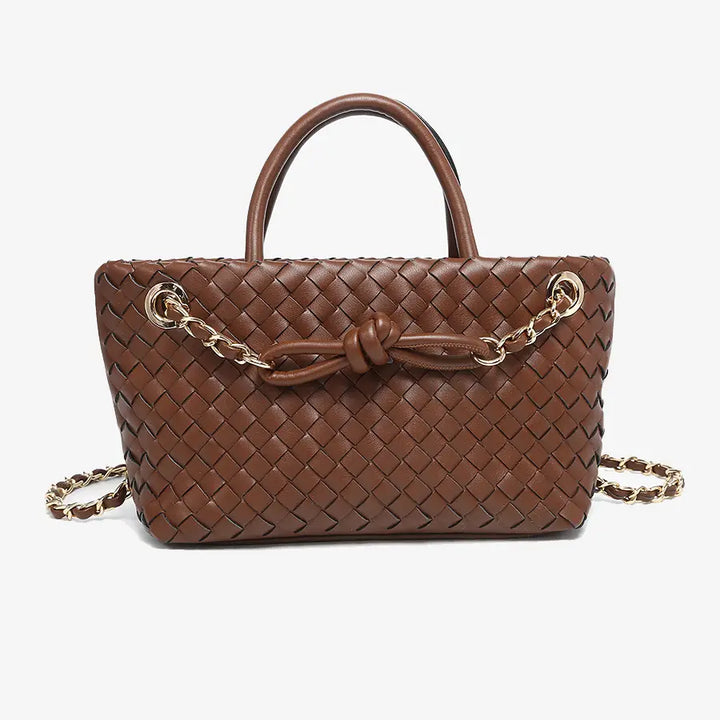 Fallon Woven Satchel Bag