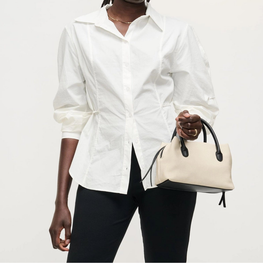 Logan Crossbody in Ivory/Black