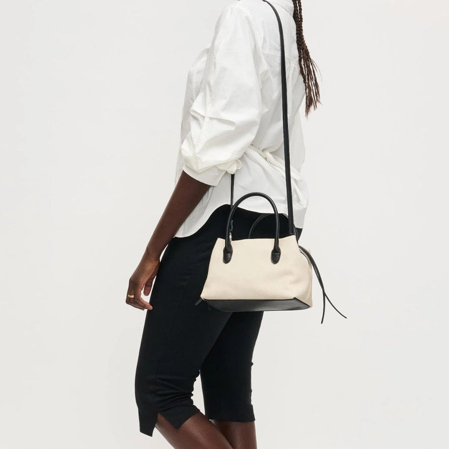 Logan Crossbody in Ivory/Black