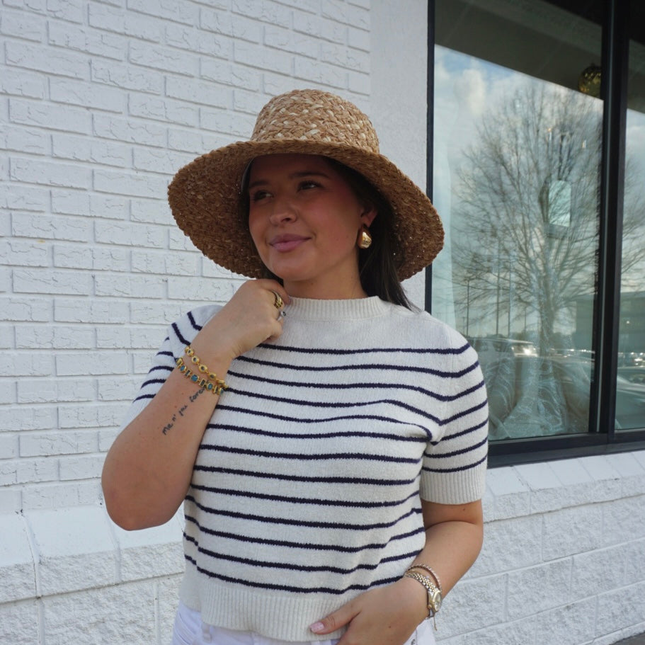 Wyeth Lark Raffia Bucket in Natural