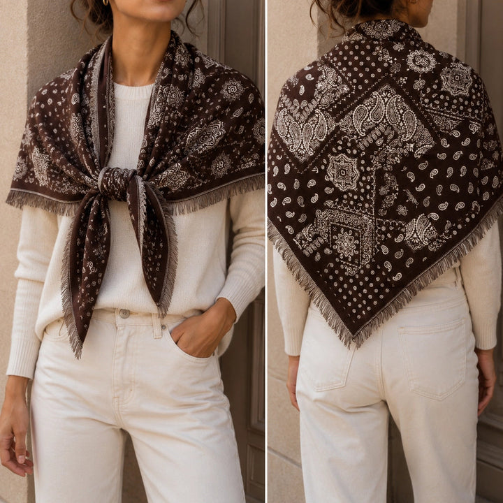 Amie Triangle 2 in 1 Paisley Scarf