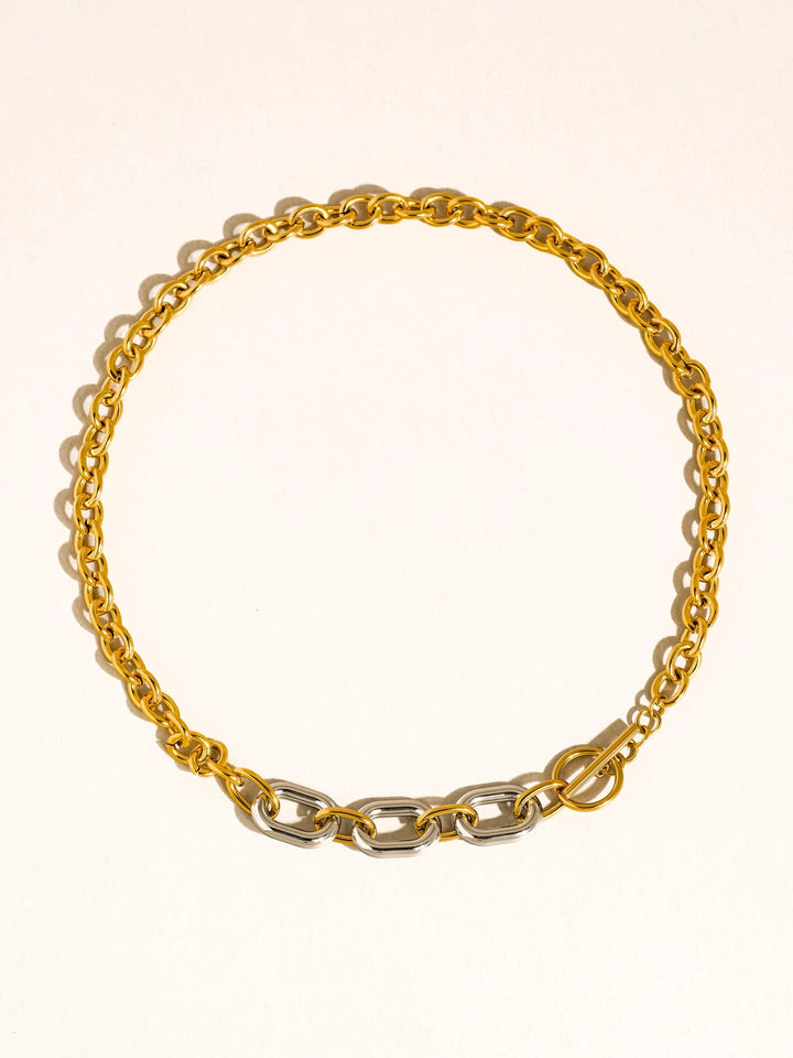 Lurette Two Tone Chain Necklace