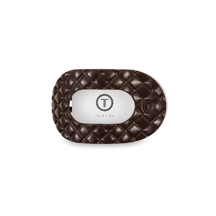 Teleties Quilted Flat Round Clip, SMALL