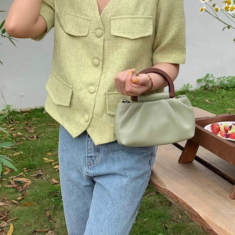 Wendy Wood Handle Crossbody