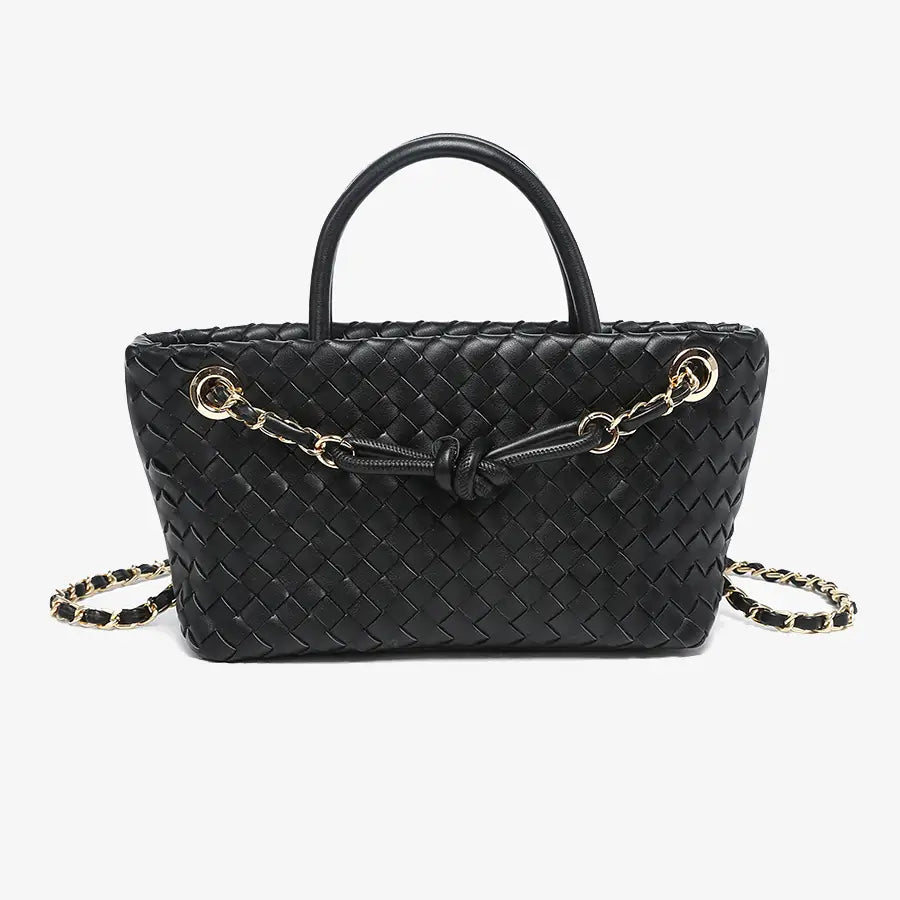 Fallon Woven Satchel Bag