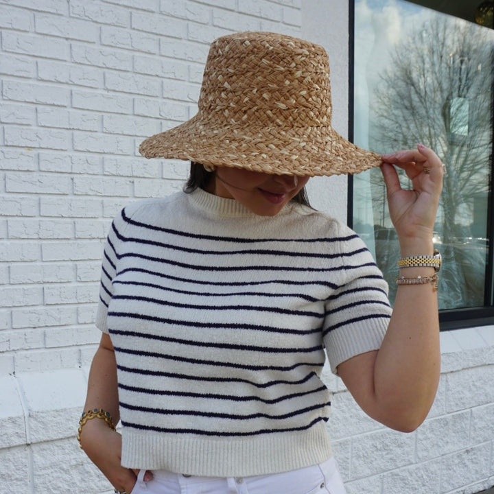 Wyeth Lark Raffia Bucket in Natural