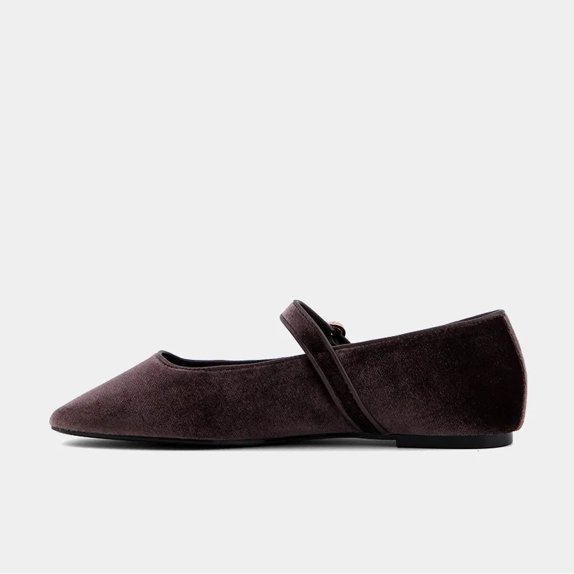 SHUSHOP Annabelle in Taupe Velvet