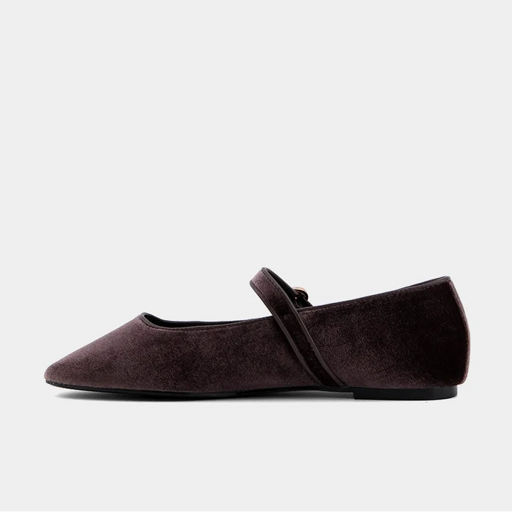 SHUSHOP Annabelle in Taupe Velvet