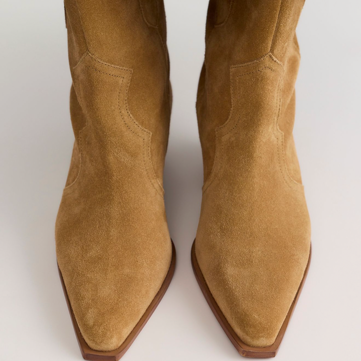 Free People Cat Nap Cowboy Boot Camel Suede